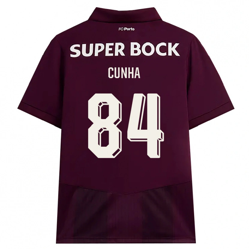 Danxen Kinder Martim Cunha #84 Burgund Weiß Auswärtstrikot Trikot 2026/27 T-Shirt