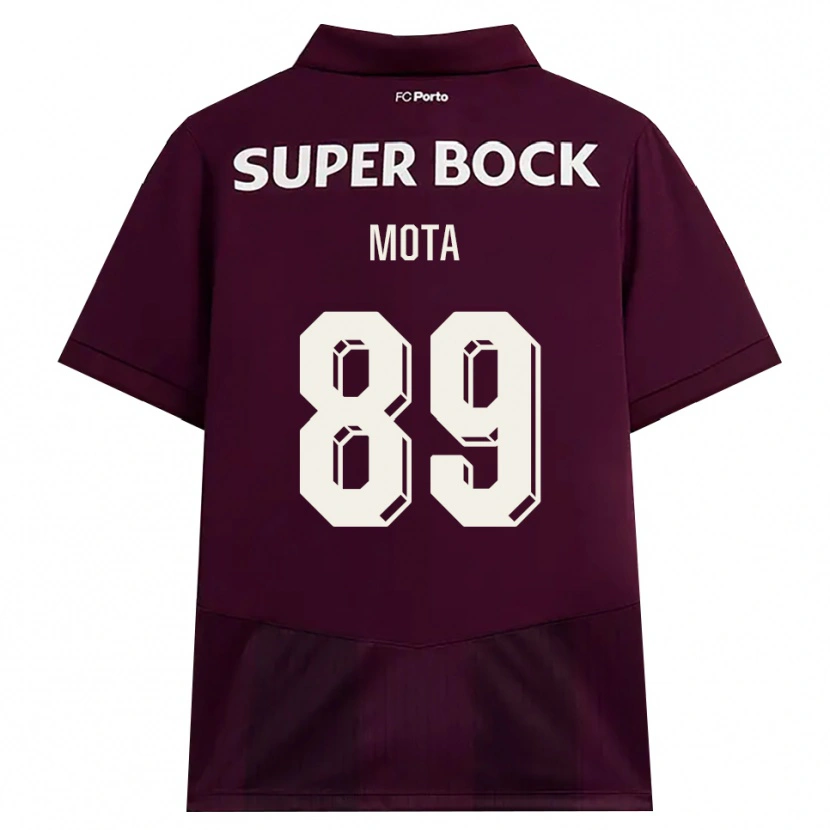 Danxen Kinder Luís Mota #89 Burgund Weiß Auswärtstrikot Trikot 2026/27 T-Shirt
