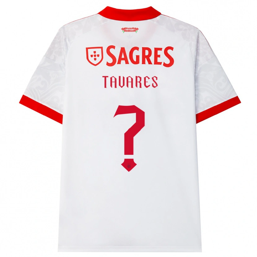 Danxen Kinder Rúben Tavares #0 Weiß Rot Gelb Auswärtstrikot Trikot 2026/27 T-Shirt