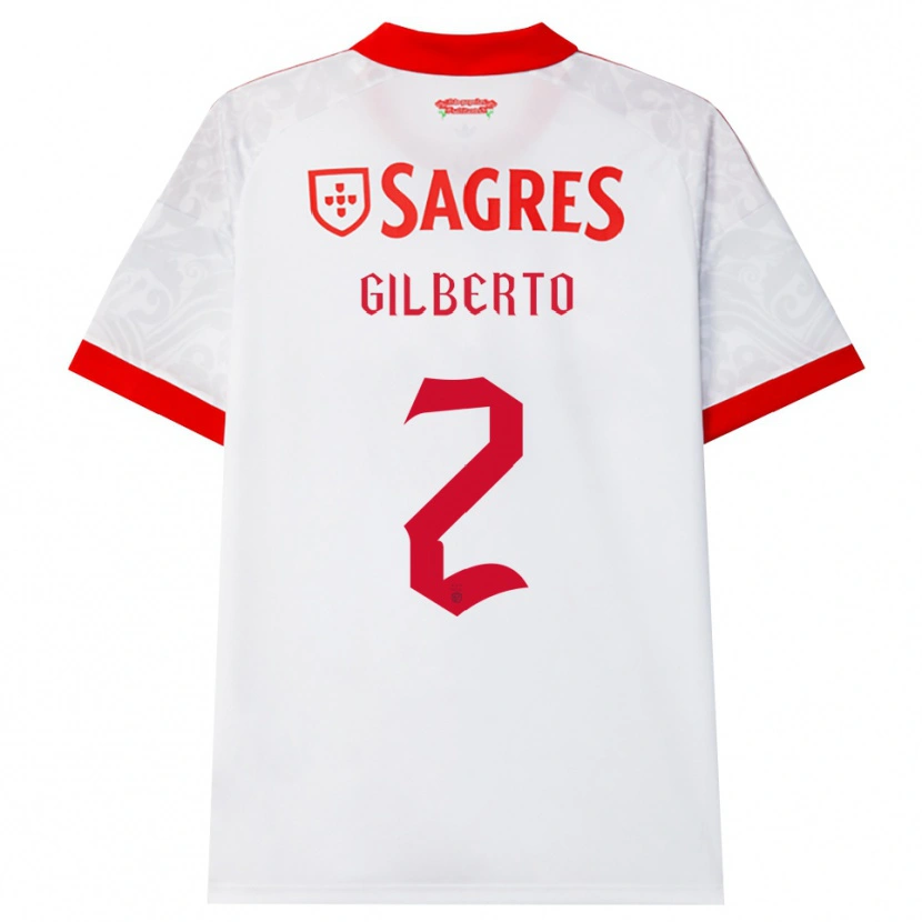Danxen Kinder Gilberto #2 Weiß Rot Gelb Auswärtstrikot Trikot 2026/27 T-Shirt