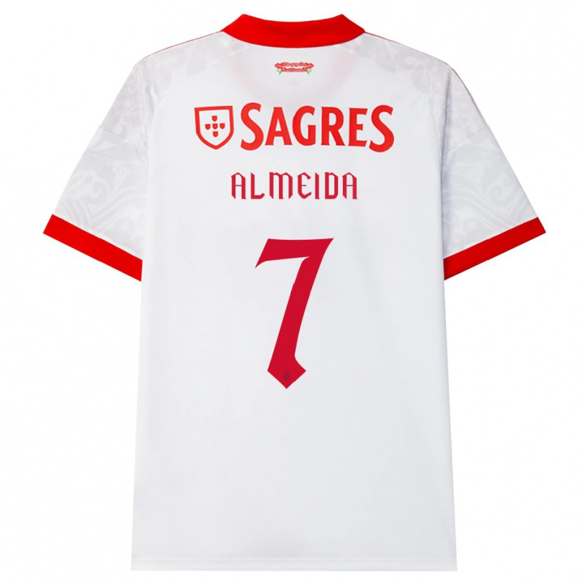 Danxen Kinder Tomás Almeida #7 Weiß Rot Gelb Auswärtstrikot Trikot 2026/27 T-Shirt