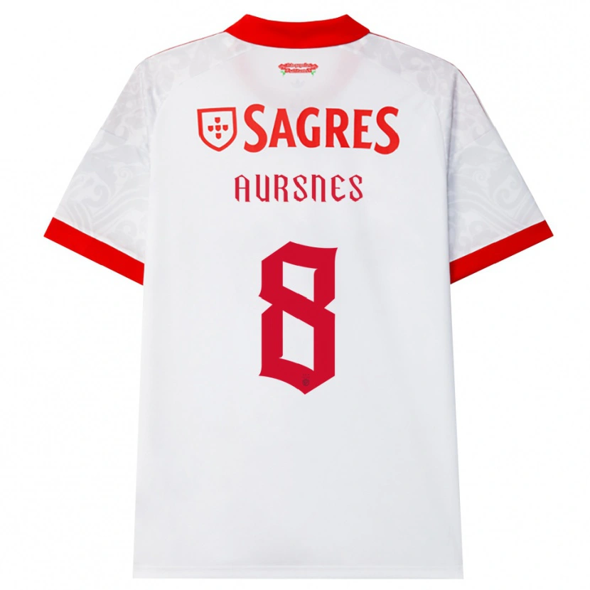 Danxen Kinder Fredrik Aursnes #8 Weiß Rot Gelb Auswärtstrikot Trikot 2026/27 T-Shirt
