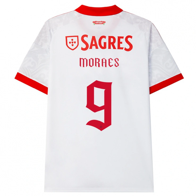 Danxen Kinder Luca Moraes #9 Weiß Rot Gelb Auswärtstrikot Trikot 2026/27 T-Shirt