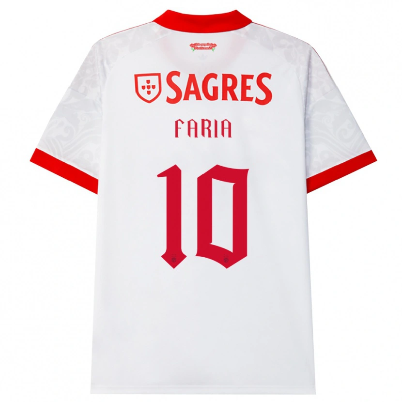 Danxen Kinder Andreia Faria #10 Weiß Rot Gelb Auswärtstrikot Trikot 2026/27 T-Shirt