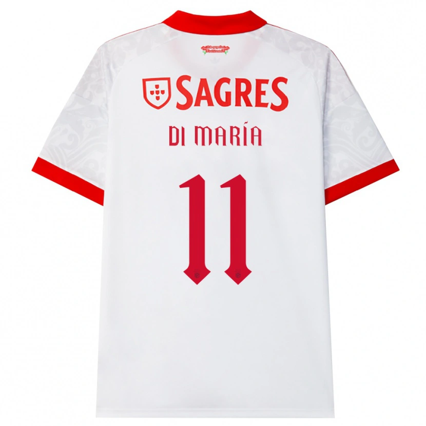 Danxen Kinder Angel Di Maria #11 Weiß Rot Gelb Auswärtstrikot Trikot 2026/27 T-Shirt