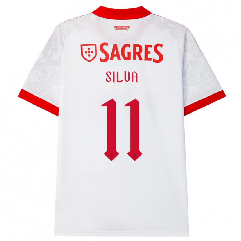 Danxen Kinder Jéssica Silva #11 Weiß Rot Gelb Auswärtstrikot Trikot 2026/27 T-Shirt