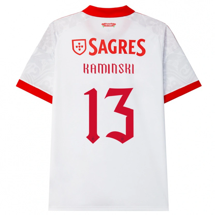 Danxen Kinder Jakub Kamiński #13 Weiß Rot Gelb Auswärtstrikot Trikot 2026/27 T-Shirt