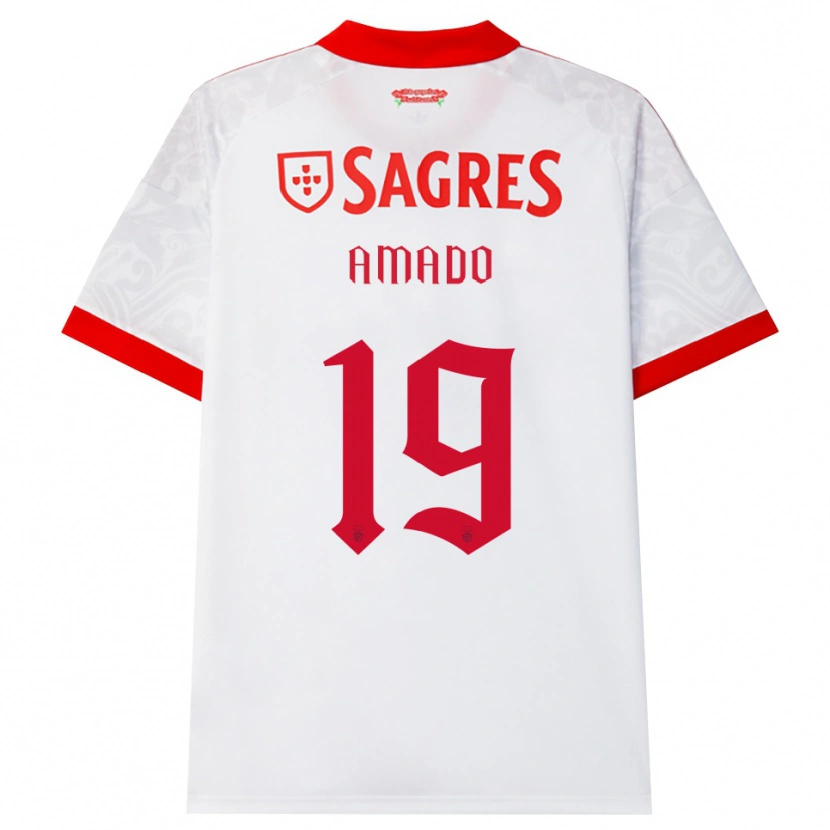 Danxen Kinder Catarina Amado #19 Weiß Rot Gelb Auswärtstrikot Trikot 2026/27 T-Shirt