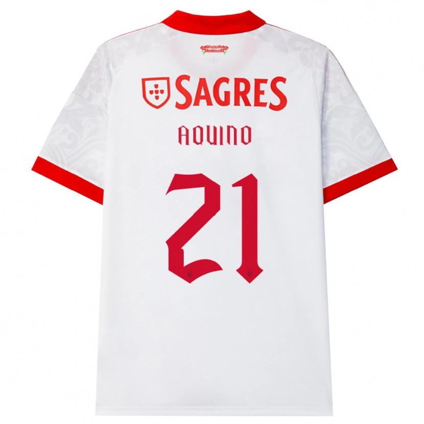 Danxen Kinder Jesus Aquino #21 Weiß Rot Gelb Auswärtstrikot Trikot 2026/27 T-Shirt