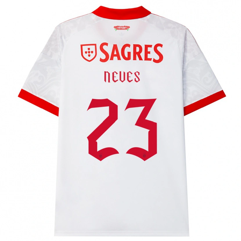 Danxen Kinder Tiago Neves #23 Weiß Rot Gelb Auswärtstrikot Trikot 2026/27 T-Shirt