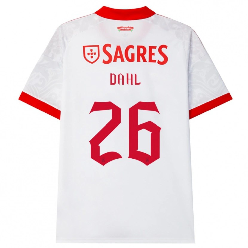 Danxen Kinder Samuel Dahl #26 Weiß Rot Gelb Auswärtstrikot Trikot 2026/27 T-Shirt