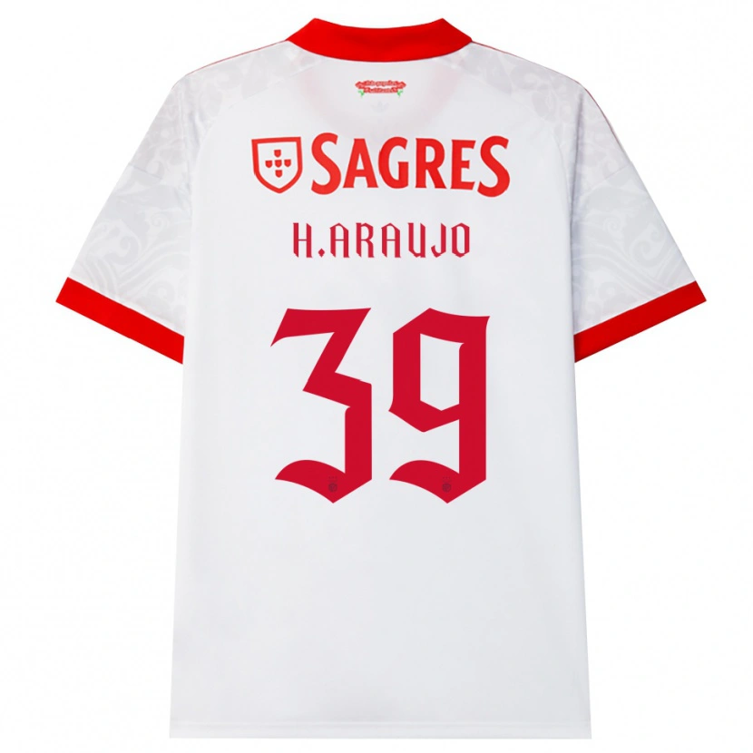 Danxen Kinder Henrique Araujo #39 Weiß Rot Gelb Auswärtstrikot Trikot 2026/27 T-Shirt