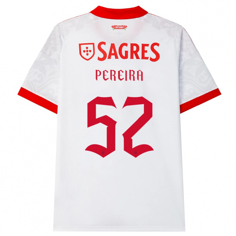 Danxen Kinder Henrique Pereira #52 Weiß Rot Gelb Auswärtstrikot Trikot 2026/27 T-Shirt
