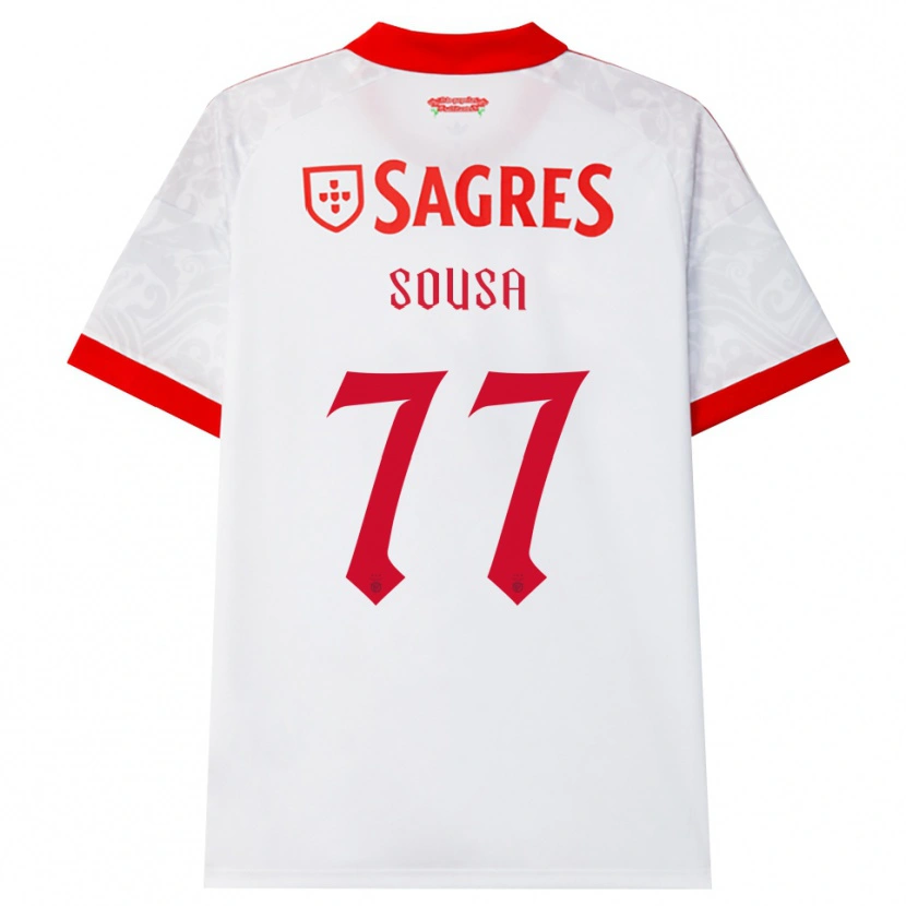 Danxen Kinder Gerson Sousa #77 Weiß Rot Gelb Auswärtstrikot Trikot 2026/27 T-Shirt