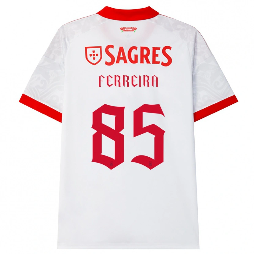 Danxen Kinder Martim Ferreira #85 Weiß Rot Gelb Auswärtstrikot Trikot 2026/27 T-Shirt