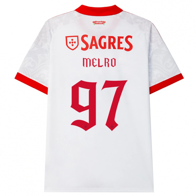 Danxen Kinder José Melro #97 Weiß Rot Gelb Auswärtstrikot Trikot 2026/27 T-Shirt