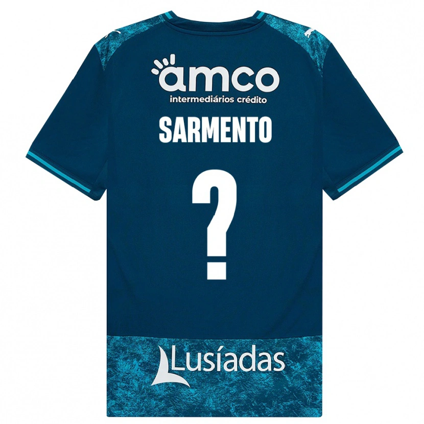 Danxen Kinder Bernardo Sarmento #0 Dunkelschiefergrau Mitteltuerkis Auswärtstrikot Trikot 2026/27 T-Shirt