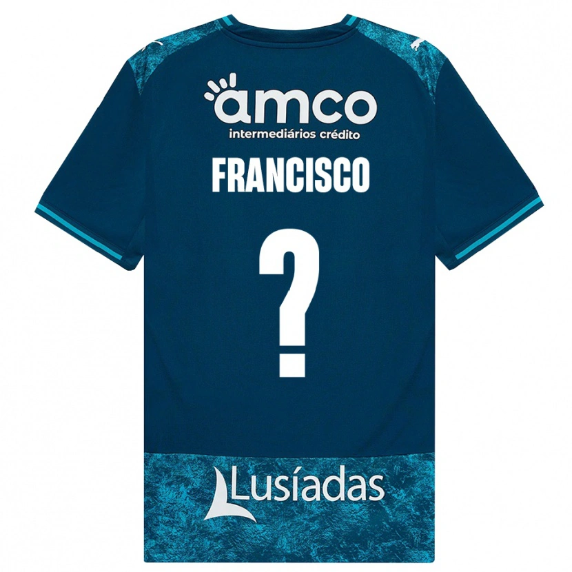 Danxen Kinder Martim Francisco #0 Dunkelschiefergrau Mitteltuerkis Auswärtstrikot Trikot 2026/27 T-Shirt
