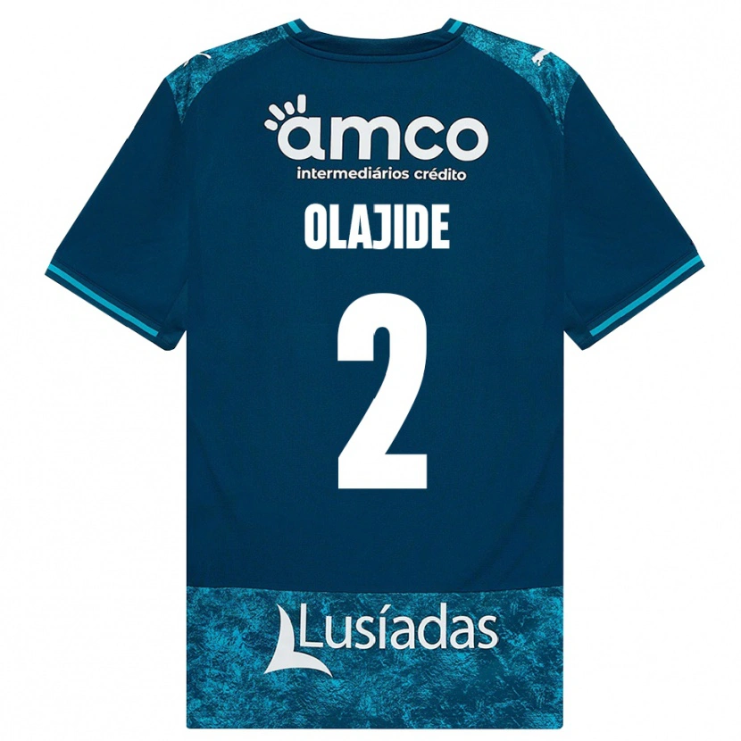 Danxen Kinder Mustapha Olajide #2 Dunkelschiefergrau Mitteltuerkis Auswärtstrikot Trikot 2026/27 T-Shirt