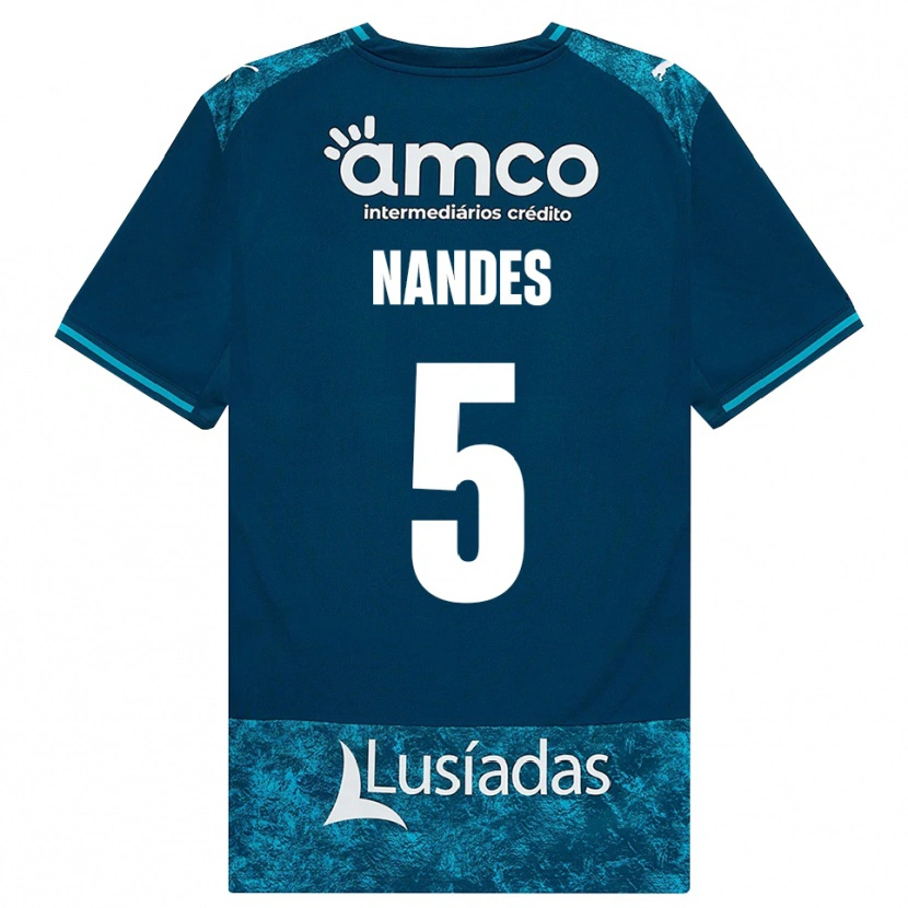 Danxen Kinder Nandes #5 Dunkelschiefergrau Mitteltuerkis Auswärtstrikot Trikot 2026/27 T-Shirt