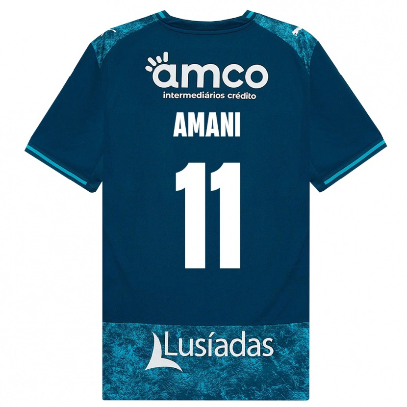 Danxen Kinder Jolina Amani #11 Dunkelschiefergrau Mitteltuerkis Auswärtstrikot Trikot 2026/27 T-Shirt