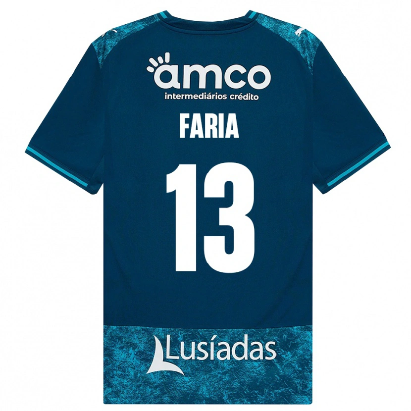 Danxen Kinder Hélder Faria #13 Dunkelschiefergrau Mitteltuerkis Auswärtstrikot Trikot 2026/27 T-Shirt