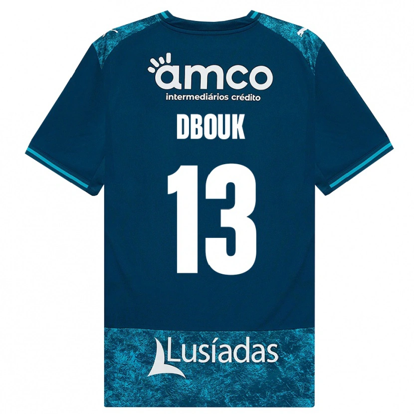 Danxen Kinder Gabriel Dbouk #13 Dunkelschiefergrau Mitteltuerkis Auswärtstrikot Trikot 2026/27 T-Shirt