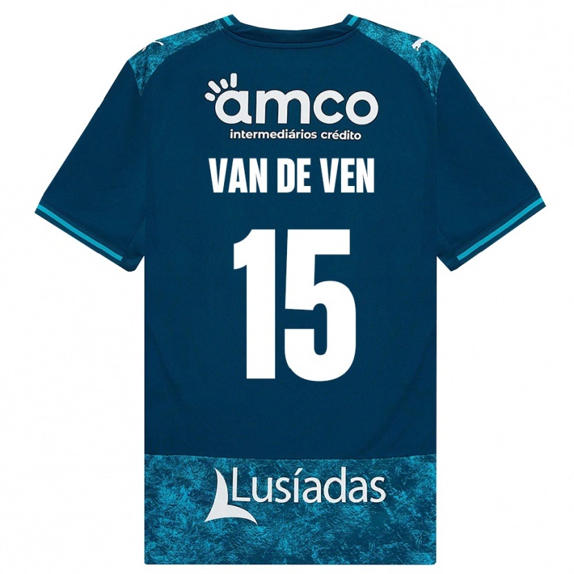 Danxen Kinder Zoï Van De Ven #15 Dunkelschiefergrau Mitteltuerkis Auswärtstrikot Trikot 2026/27 T-Shirt