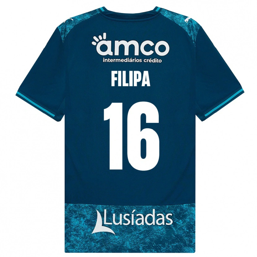 Danxen Kinder Ágata Filipa #16 Dunkelschiefergrau Mitteltuerkis Auswärtstrikot Trikot 2026/27 T-Shirt