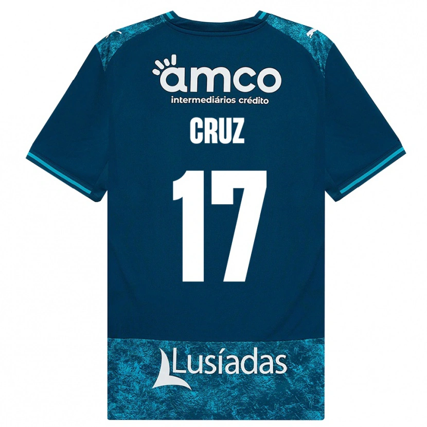 Danxen Kinder Salvador Cruz #17 Dunkelschiefergrau Mitteltuerkis Auswärtstrikot Trikot 2026/27 T-Shirt