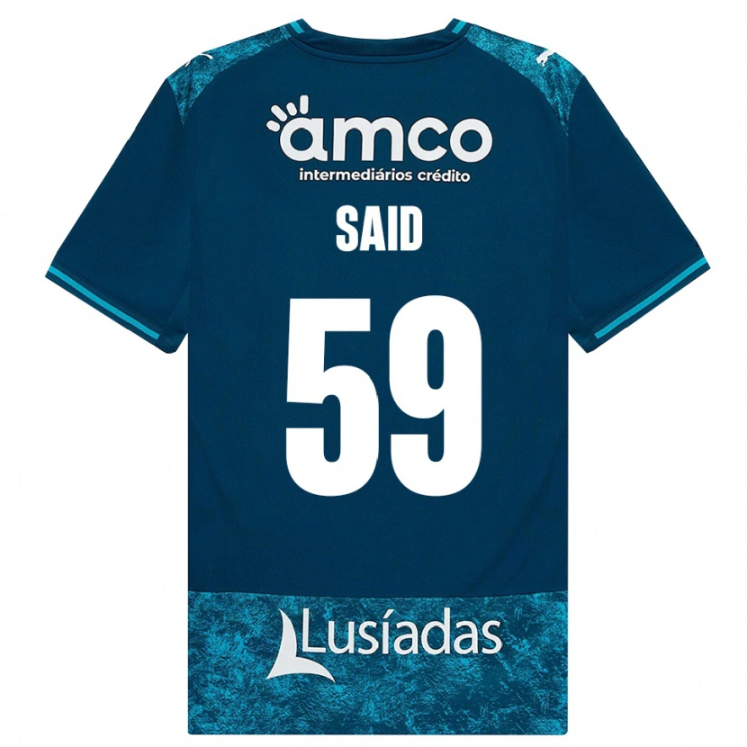 Danxen Kinder Yan Said #59 Dunkelschiefergrau Mitteltuerkis Auswärtstrikot Trikot 2026/27 T-Shirt