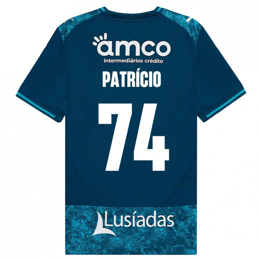 Danxen Kinder Nuno Patrício #74 Dunkelschiefergrau Mitteltuerkis Auswärtstrikot Trikot 2026/27 T-Shirt
