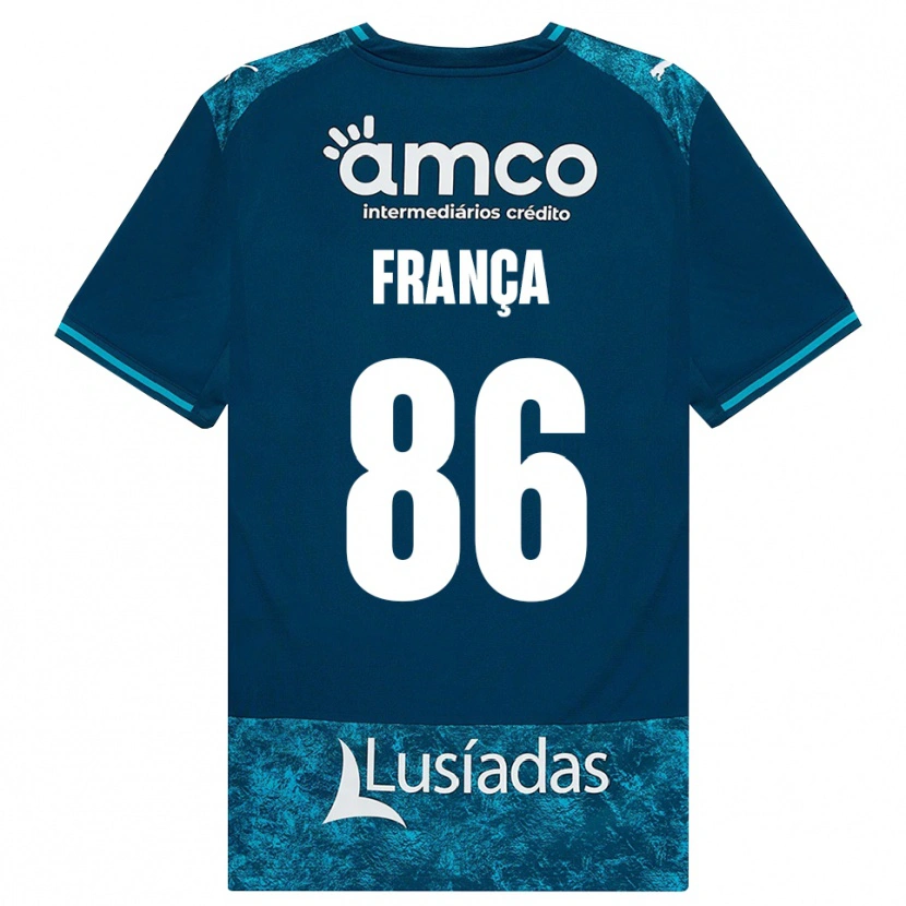 Danxen Kinder Francisco França #86 Dunkelschiefergrau Mitteltuerkis Auswärtstrikot Trikot 2026/27 T-Shirt