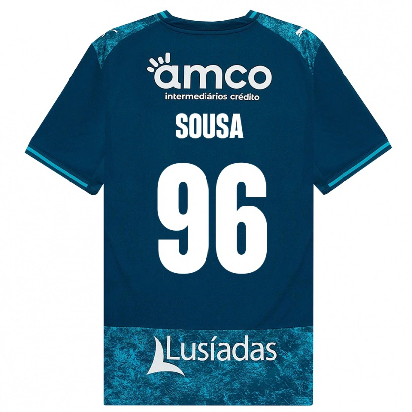 Danxen Kinder Afonso Dias Sousa #96 Dunkelschiefergrau Mitteltuerkis Auswärtstrikot Trikot 2026/27 T-Shirt