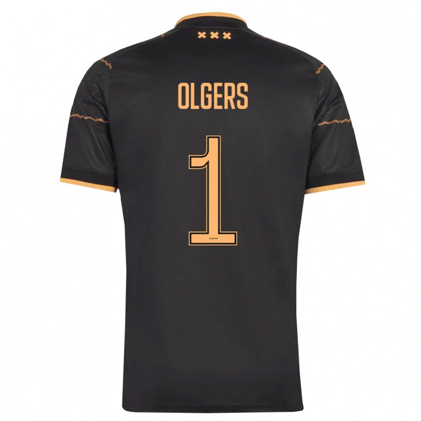 Danxen Kinder Guus Olgers #1 Schwarz Orange Auswärtstrikot Trikot 2026/27 T-Shirt