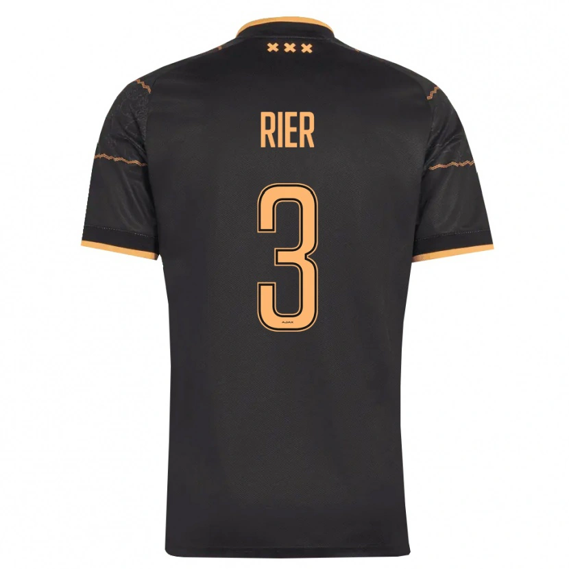 Danxen Kinder Thomas Rier #3 Schwarz Orange Auswärtstrikot Trikot 2026/27 T-Shirt