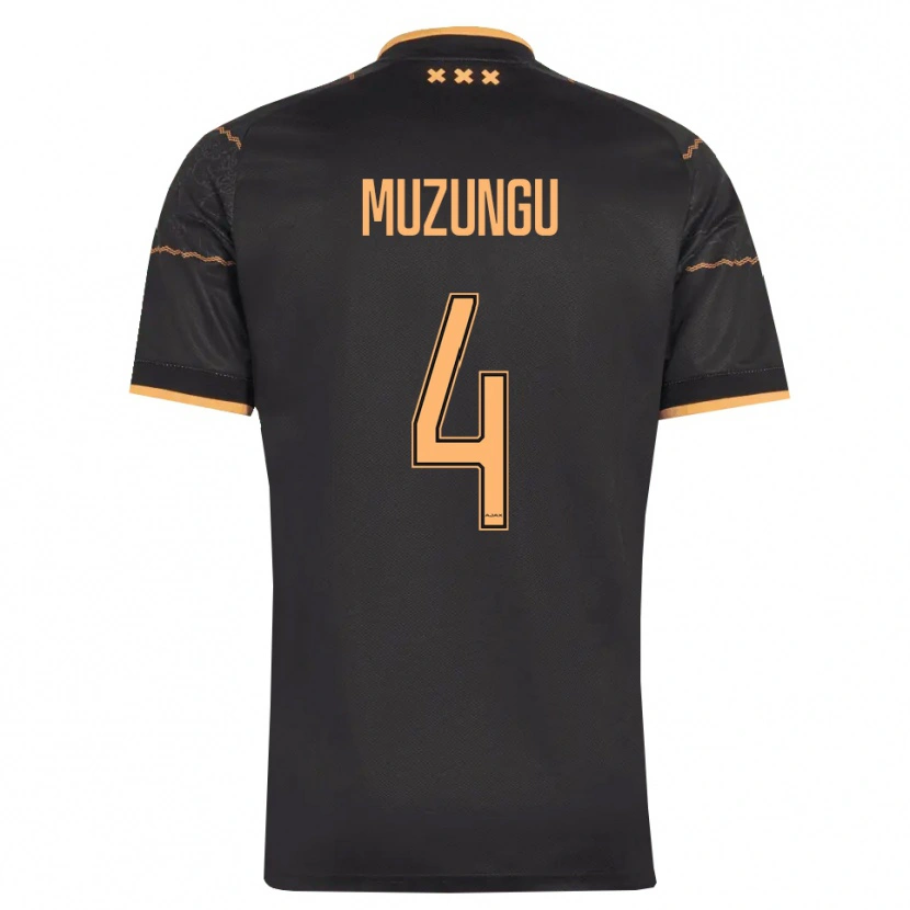 Danxen Kinder Marvyn Muzungu #4 Schwarz Orange Auswärtstrikot Trikot 2026/27 T-Shirt