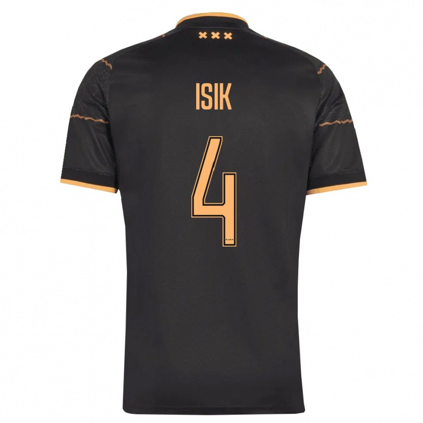 Danxen Kinder Enes Işık #4 Schwarz Orange Auswärtstrikot Trikot 2026/27 T-Shirt