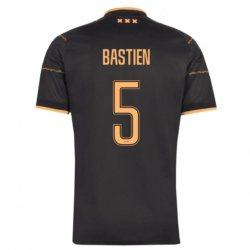 Danxen Kinder Joshua Bastien #5 Schwarz Orange Auswärtstrikot Trikot 2026/27 T-Shirt