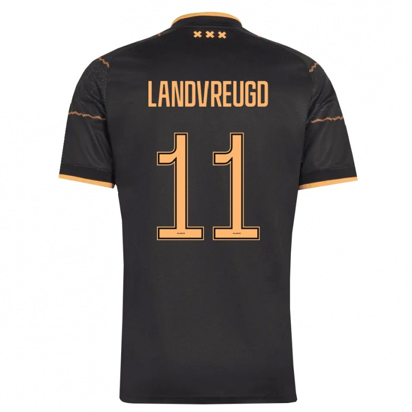 Danxen Kinder Nafairon Landvreugd #11 Schwarz Orange Auswärtstrikot Trikot 2026/27 T-Shirt