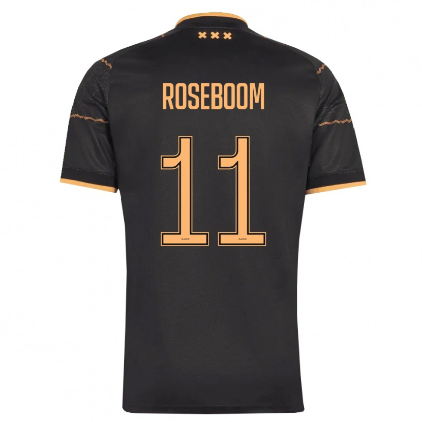 Danxen Kinder Youri Roseboom #11 Schwarz Orange Auswärtstrikot Trikot 2026/27 T-Shirt