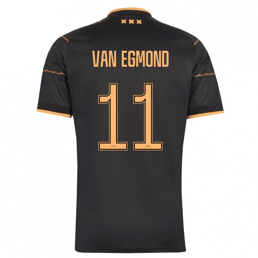 Danxen Kinder Bo Van Egmond #11 Schwarz Orange Auswärtstrikot Trikot 2026/27 T-Shirt