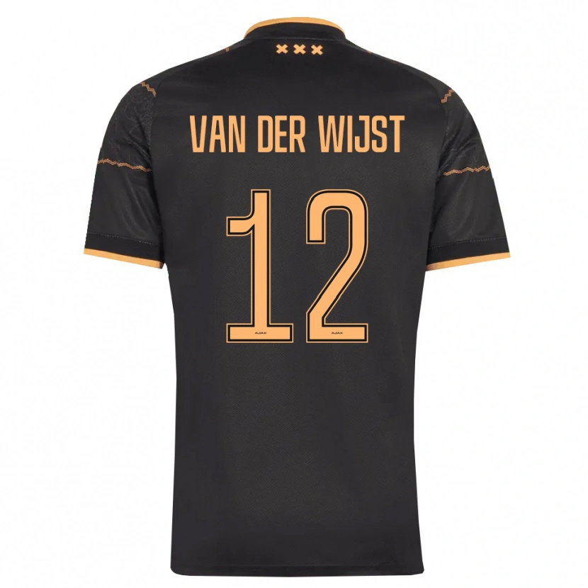 Danxen Kinder Giovanni Van Der Wijst #12 Schwarz Orange Auswärtstrikot Trikot 2026/27 T-Shirt