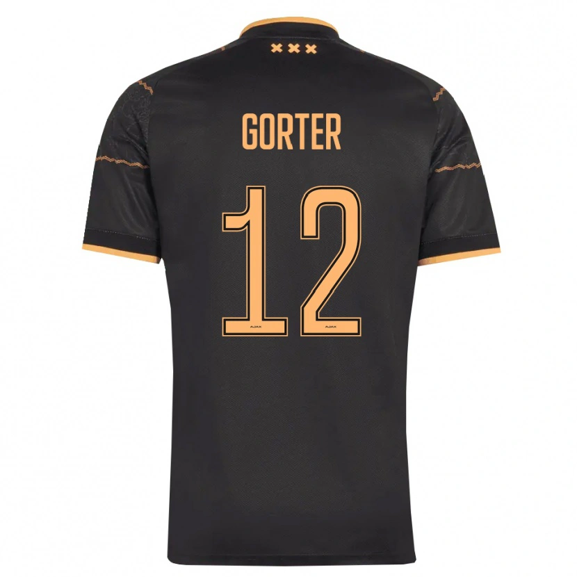 Danxen Kinder Jay Gorter #12 Schwarz Orange Auswärtstrikot Trikot 2026/27 T-Shirt