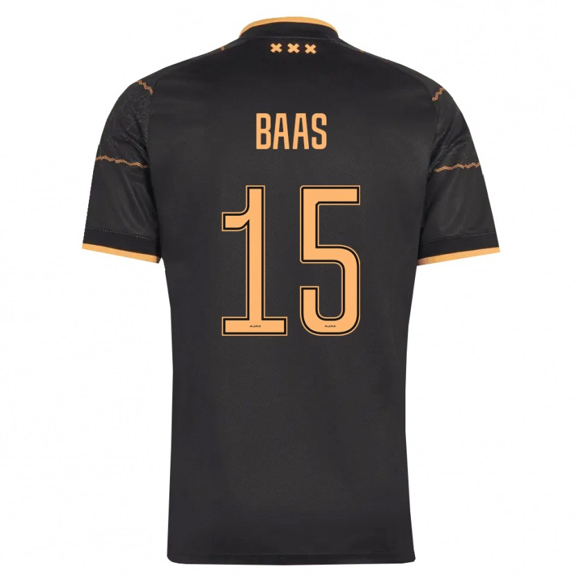 Danxen Kinder Youri Baas #15 Schwarz Orange Auswärtstrikot Trikot 2026/27 T-Shirt