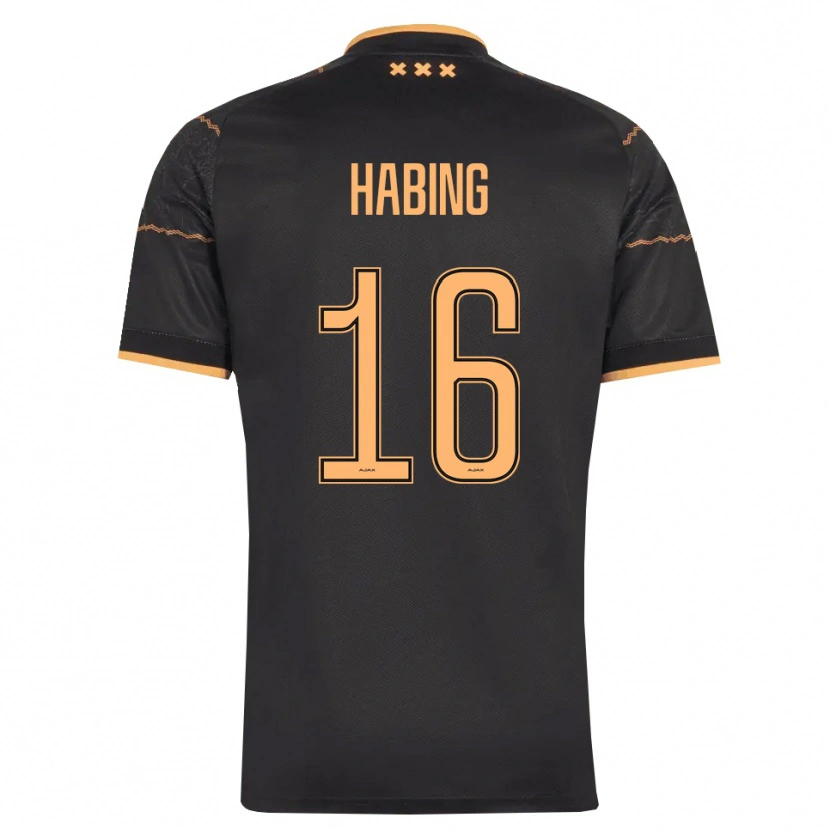 Danxen Kinder Youri Habing #16 Schwarz Orange Auswärtstrikot Trikot 2026/27 T-Shirt