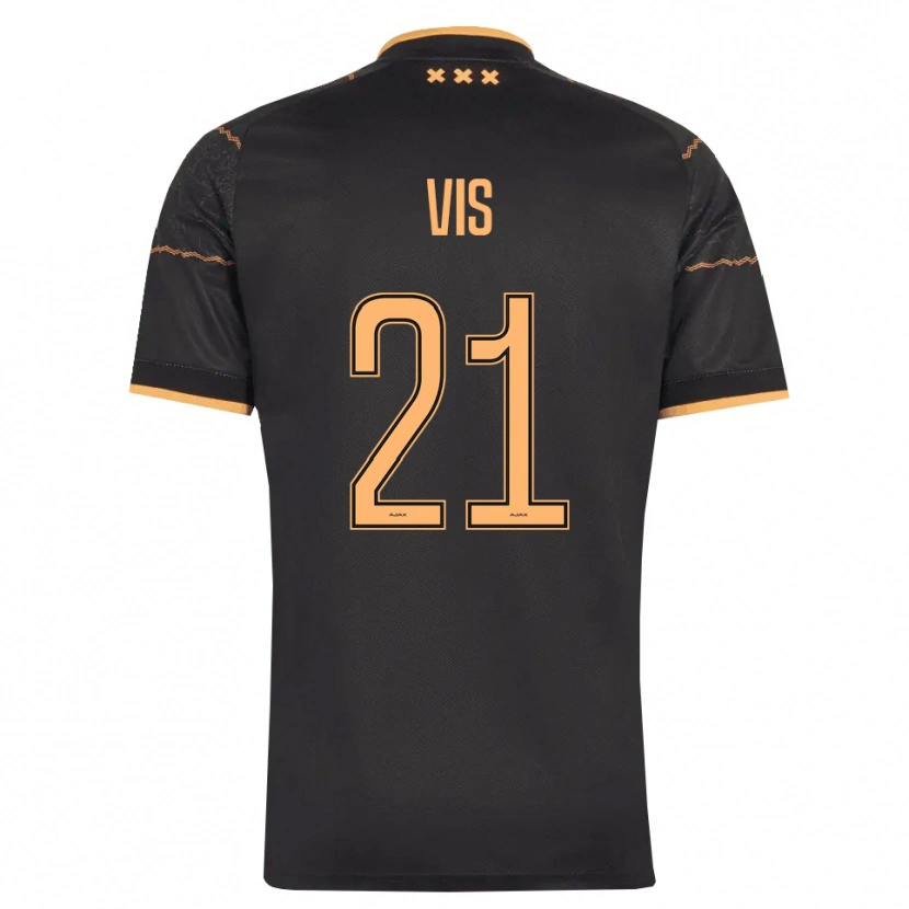 Danxen Kinder Tijmen Vis #21 Schwarz Orange Auswärtstrikot Trikot 2026/27 T-Shirt