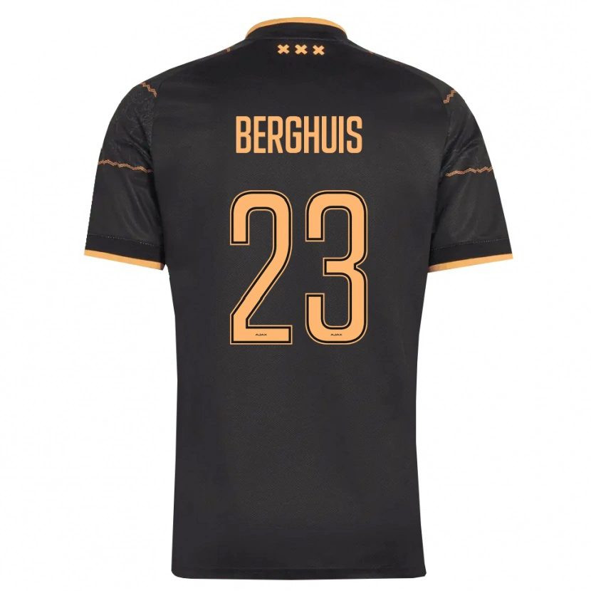 Danxen Kinder Steven Berghuis #23 Schwarz Orange Auswärtstrikot Trikot 2026/27 T-Shirt