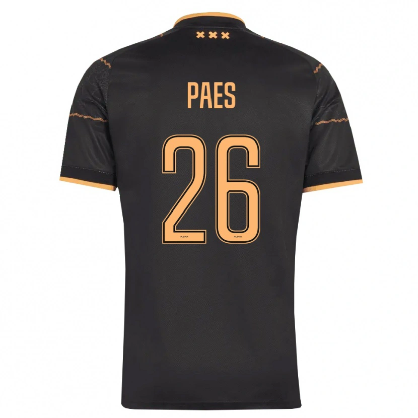 Danxen Kinder Maarten Paes #26 Schwarz Orange Auswärtstrikot Trikot 2026/27 T-Shirt