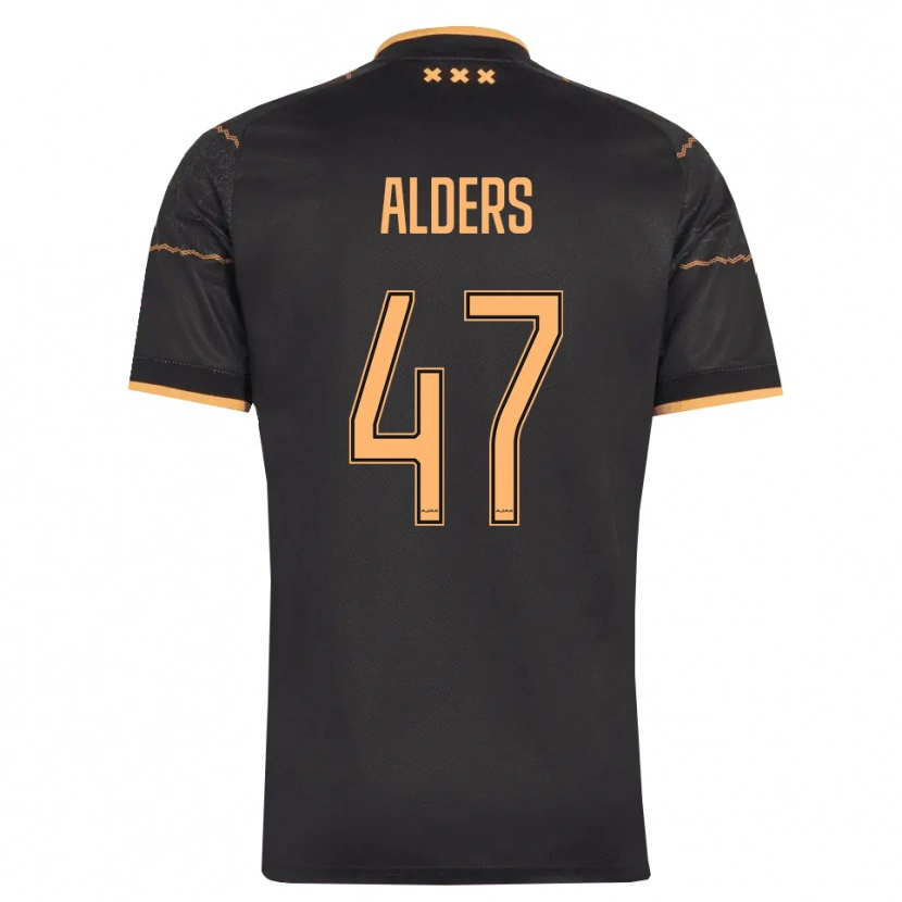 Danxen Kinder Gerald Alders #47 Schwarz Orange Auswärtstrikot Trikot 2026/27 T-Shirt